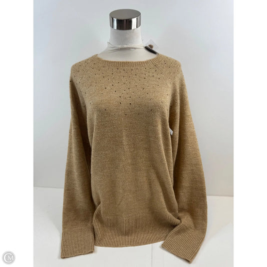 Sweater By Apt 9 In Brown, Size: L