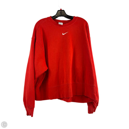 Sweatshirt Crewneck By Nike Apparel In Orange, Size: 1x