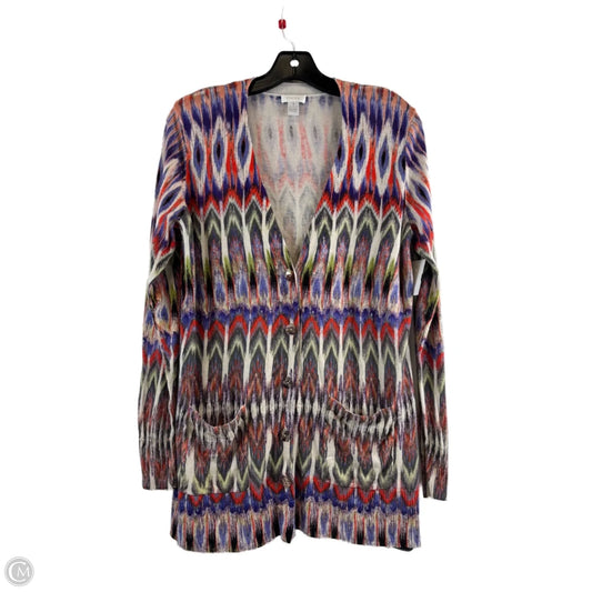 Cardigan By Chicos In Orange & Purple, Size: M