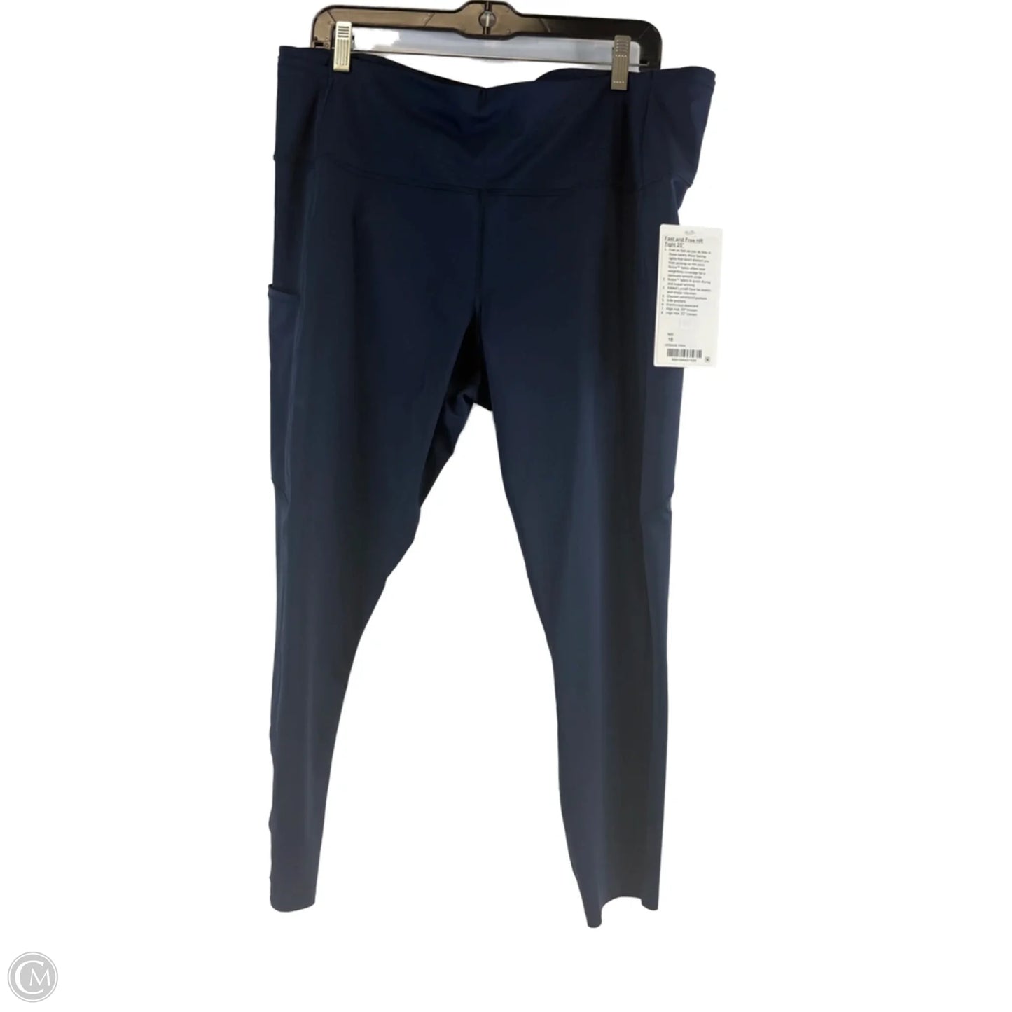 Athletic Leggings Capris By Lululemon In Navy, Size: 1x