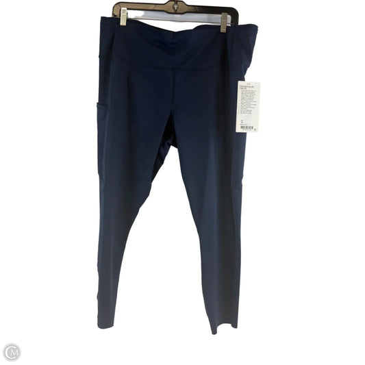 Athletic Leggings Capris By Lululemon In Navy, Size: 1x