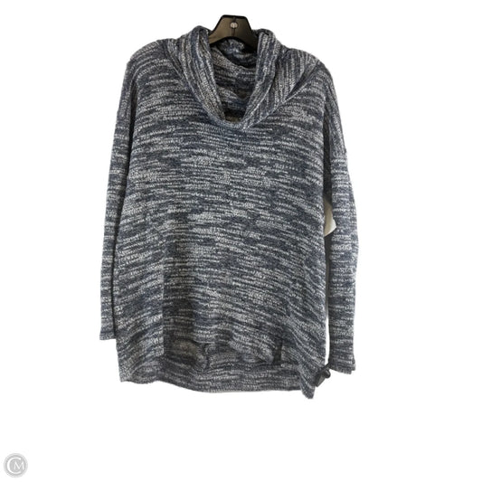 Top Long Sleeve By Aerie In Blue & White, Size: M