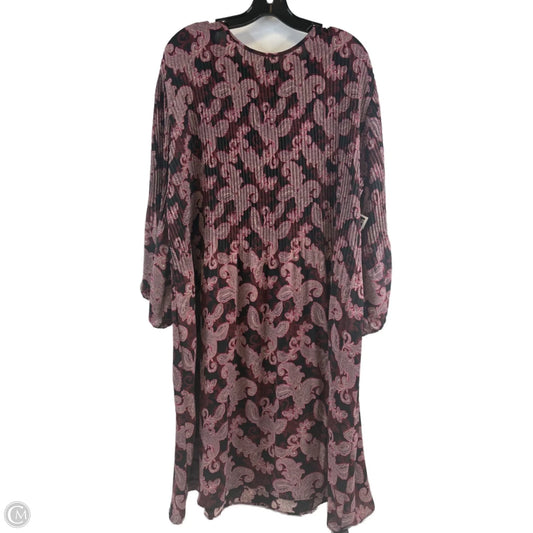 Dress Casual Midi By J. Jill In Black & Pink, Size: Xl