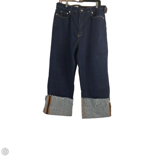 Jeans Cropped By Pilcro In Blue Denim, Size: 16