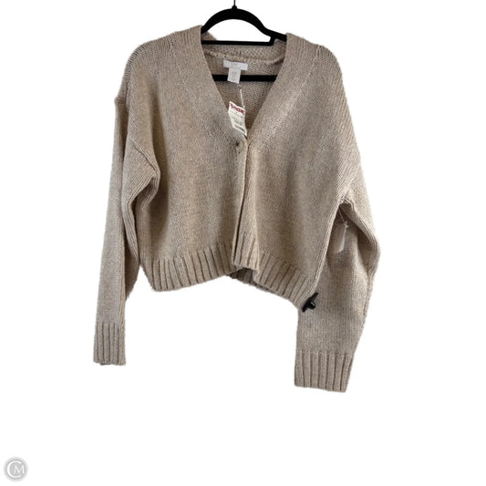 Sweater Cardigan By H For Halston In Beige, Size: M