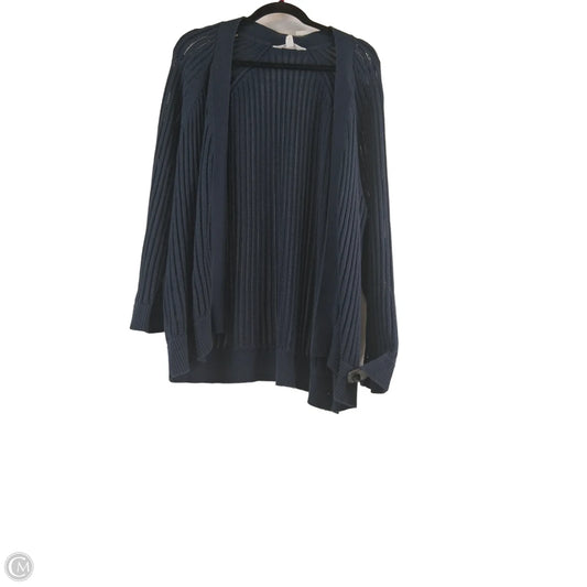 Sweater Cardigan By Market & Spruce In Navy, Size: 2x