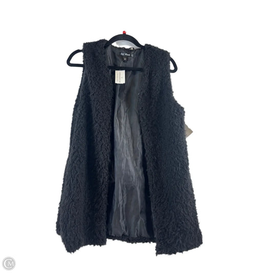 Vest Faux Fur & Sherpa By Say What In Black, Size: L
