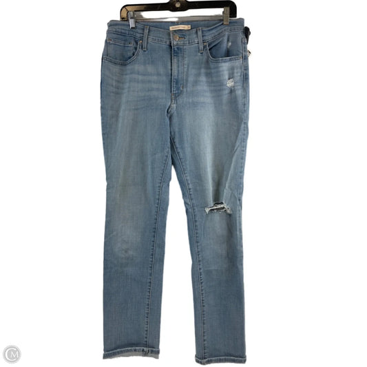 Jeans Straight By Levis In Blue Denim, Size: 10