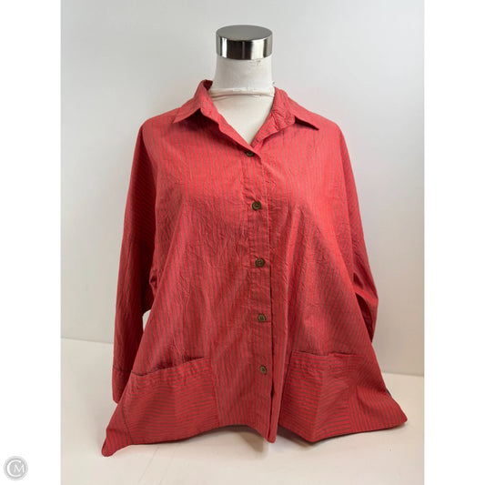 Top Short Sleeve By Clothes Mentor In Red & Tan, Size: Osfm