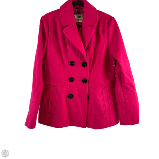 Coat Peacoat By Guess In Pink, Size: Xl