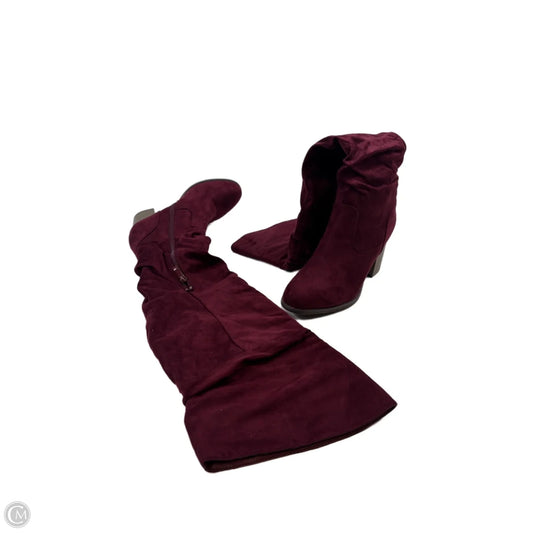 Boots Over-the-knee Heels By Journee In Red, Size: 7.5