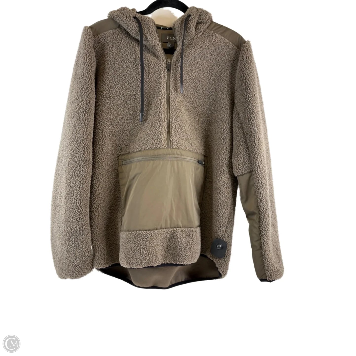 Jacket Faux Fur & Sherpa By Flx In Taupe, Size: S
