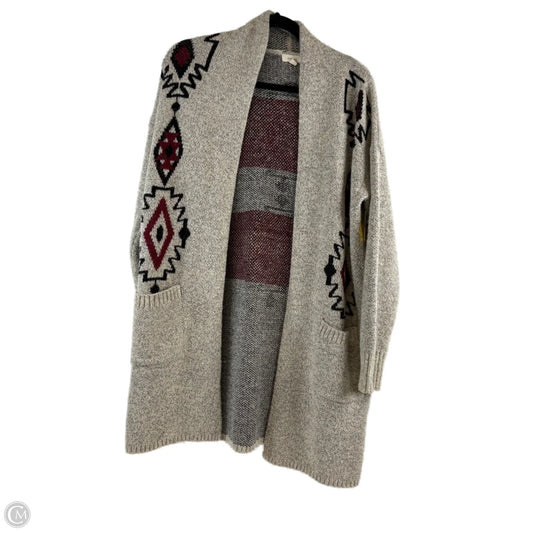 Sweater Cardigan By Debut In Black & Cream, Size: M