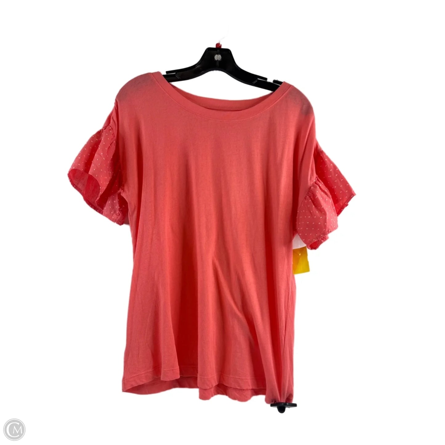 Top Short Sleeve By Loft In Coral, Size: M