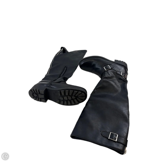 Boots Mid-calf Heels By Mossimo In Black, Size: 8