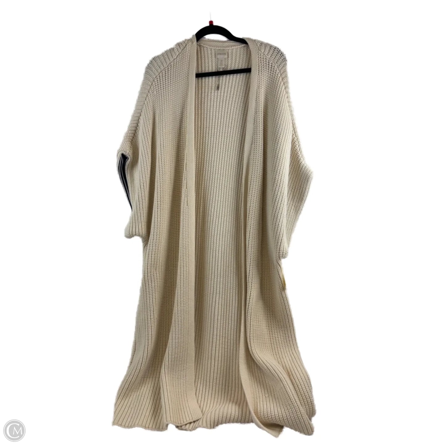 Sweater Cardigan By Chicos In Cream, Size: Xxl