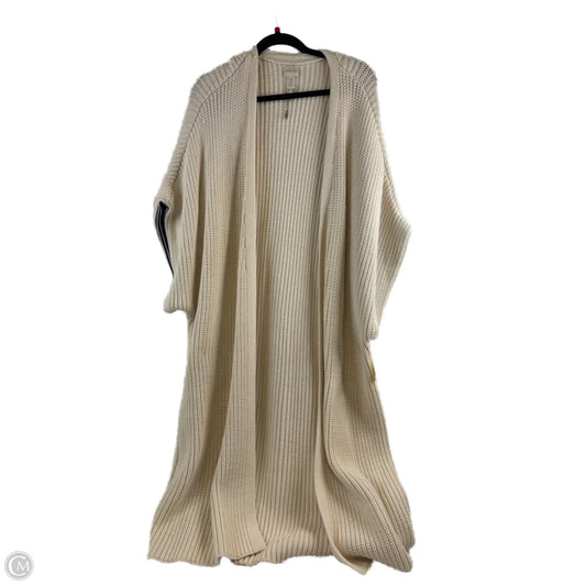 Sweater Cardigan By Chicos In Cream, Size: Xxl