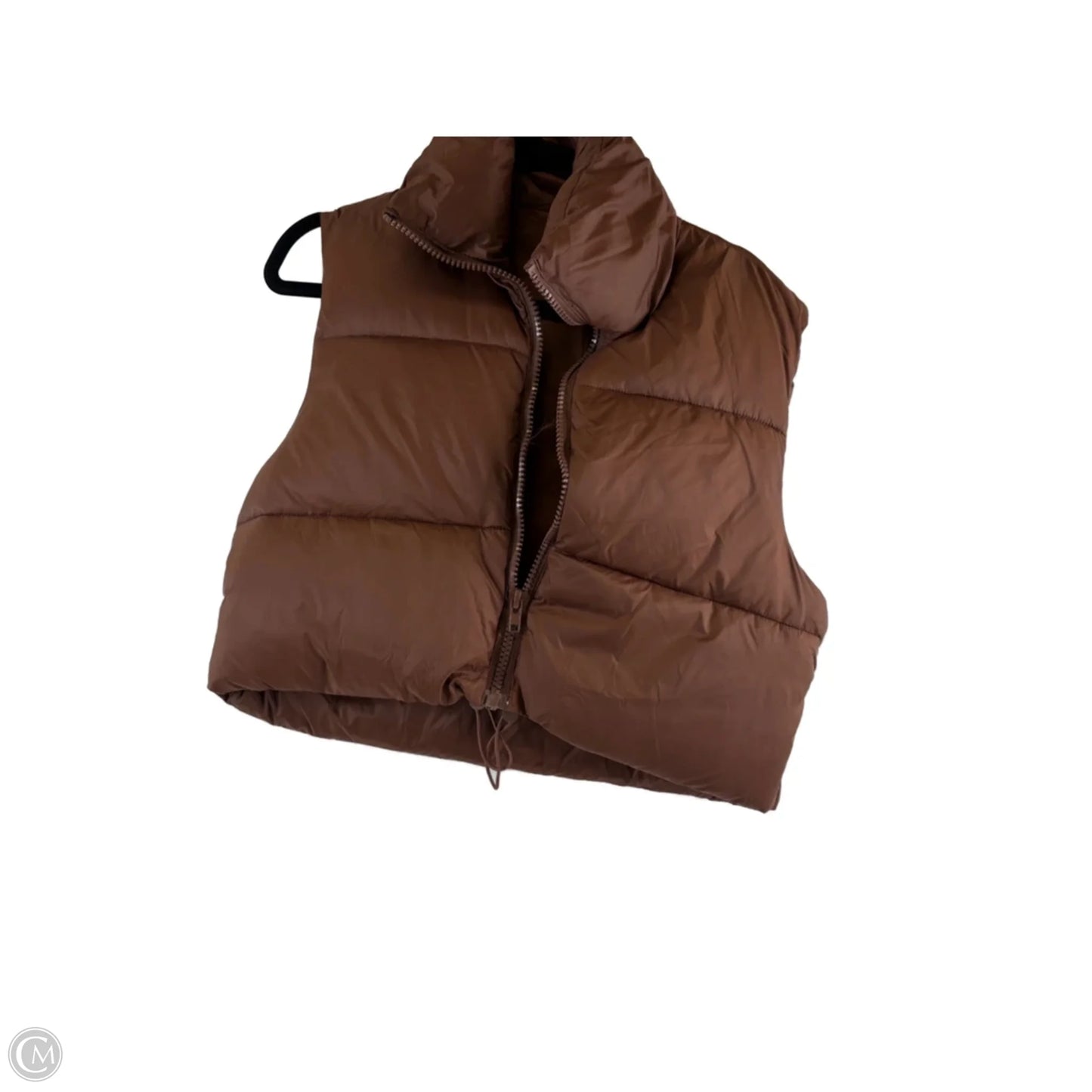 Vest Puffer & Quilted By Clothes Mentor In Brown, Size: S