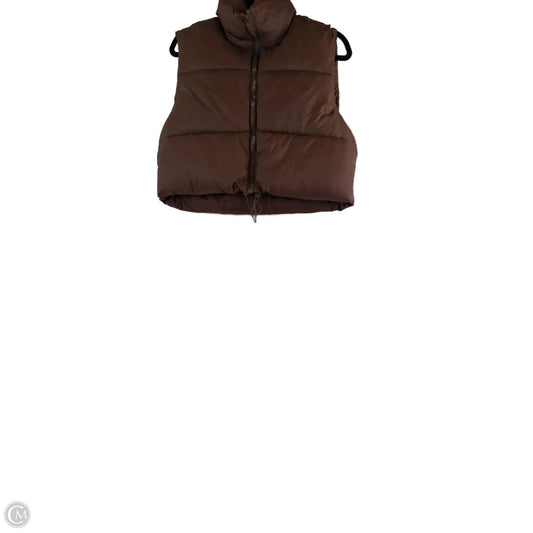Vest Puffer & Quilted By Clothes Mentor In Brown, Size: S