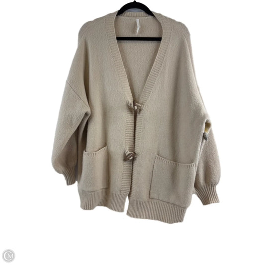 Sweater Cardigan By Clothes Mentor In Beige, Size: Osfm
