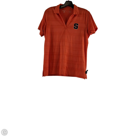 Athletic Top Short Sleeve By Clothes Mentor In Orange, Size: L