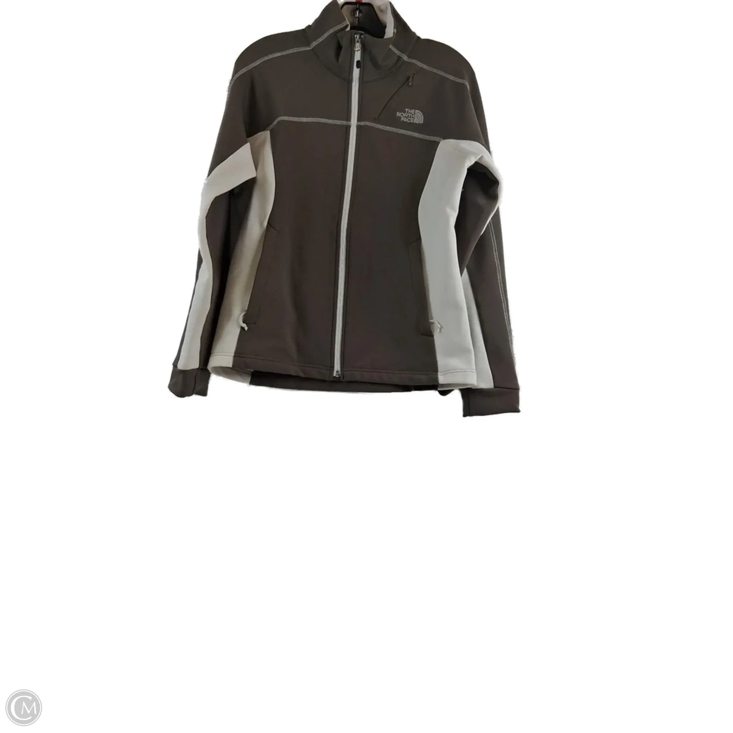 Athletic Jacket By The North Face In Brown & Cream, Size: M