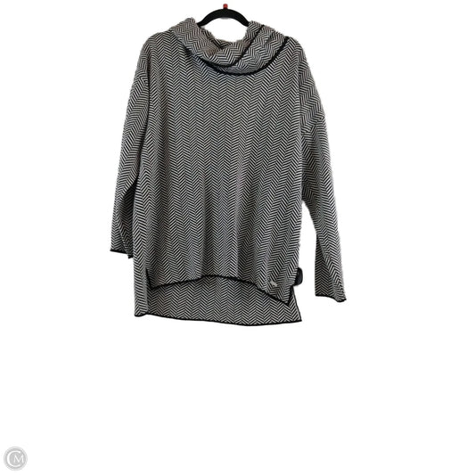 Sweater By Calvin Klein In Black & White, Size: L