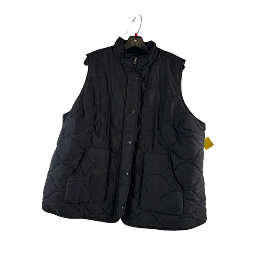 Vest Puffer & Quilted By Croft And Barrow In Black, Size: 2x
