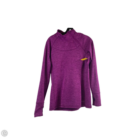 Athletic Top Long Sleeve Collar By Eddie Bauer In Purple, Size: M