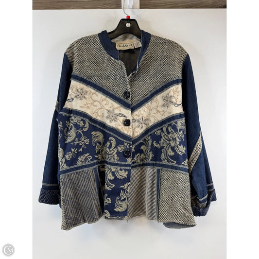 Blazer By Clothes Mentor In Blue Denim, Size: M