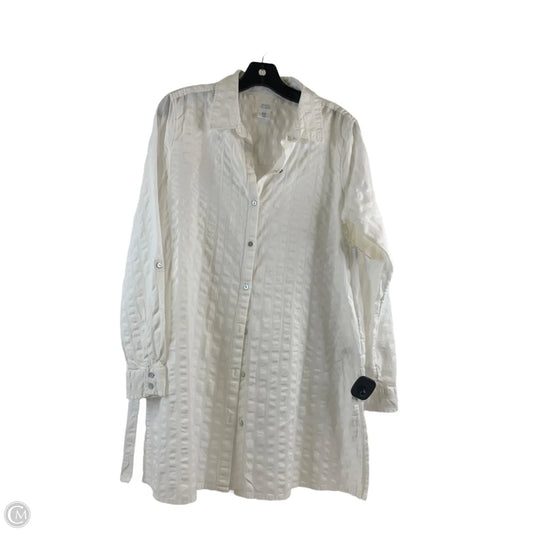 Top Long Sleeve By Sigrid Olsen In White, Size: M