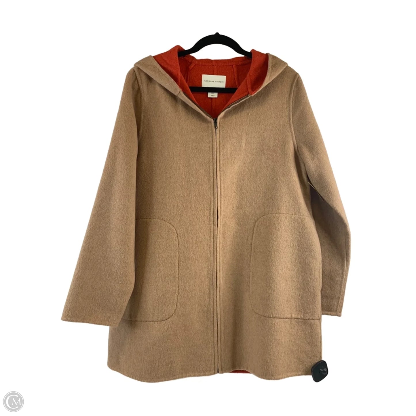 Jacket Fleece By Adrienne Vittadini In Brown, Size: M