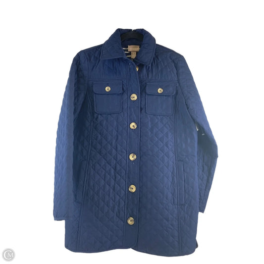 Jacket Puffer & Quilted By Chicos In Blue, Size: M