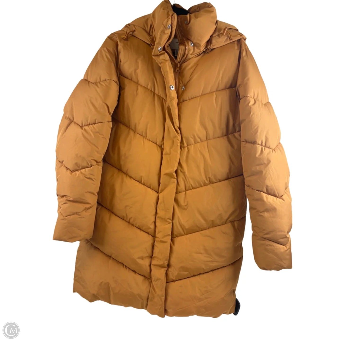Coat Puffer & Quilted By Forever 21 In Yellow, Size: S