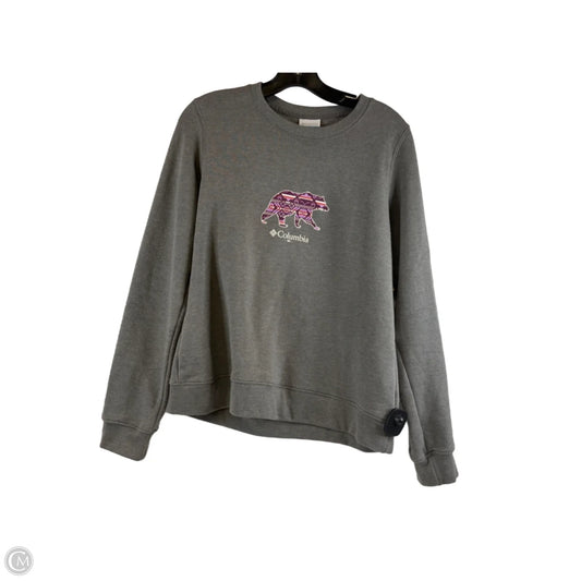 Sweatshirt Crewneck By Columbia In Green & Purple, Size: S