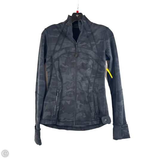Athletic Jacket By Lululemon In Black & Grey, Size: S
