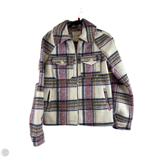 Jacket Shirt By Avec Les Filles In Blue & Pink, Size: Xs
