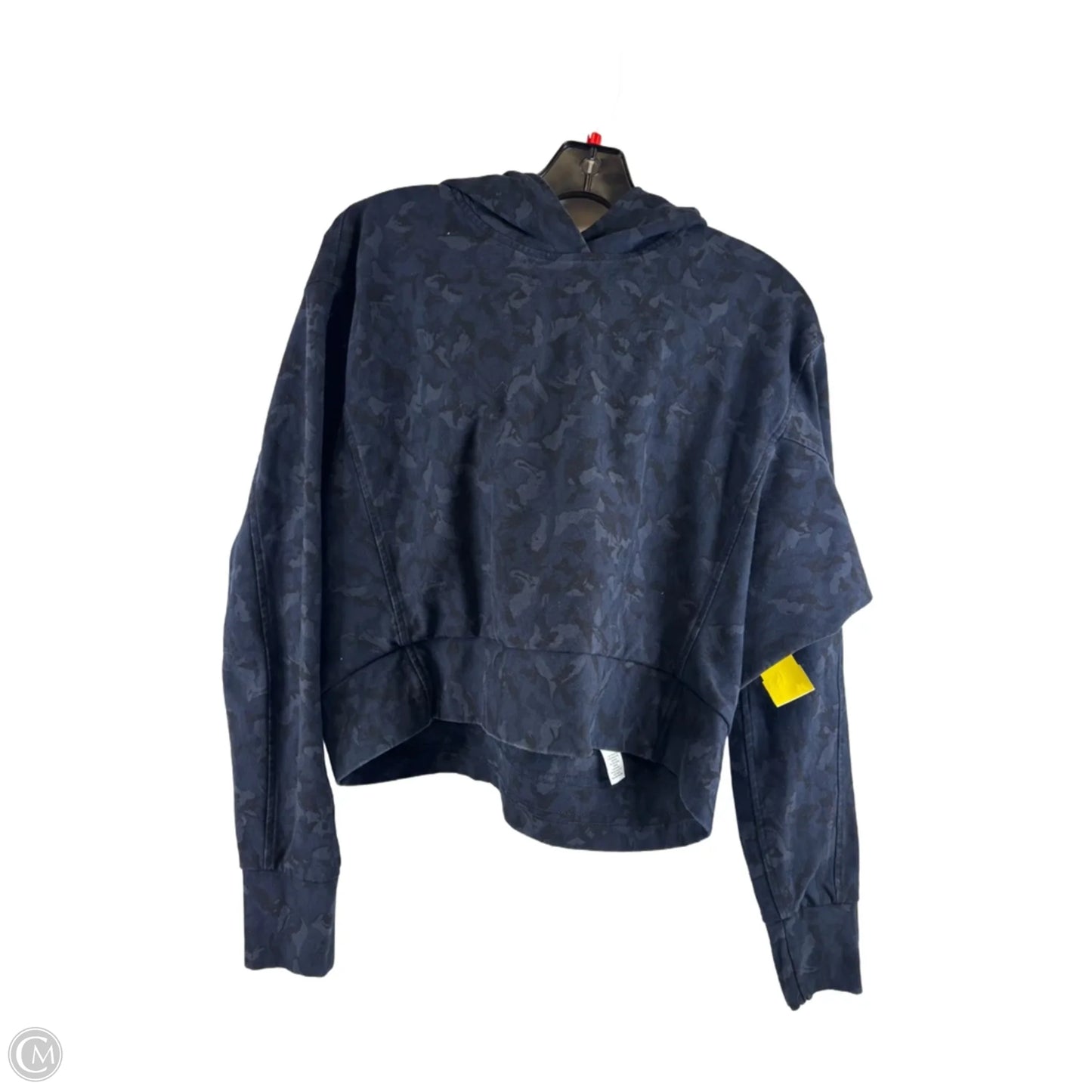Sweatshirt Hoodie By Athleta In Blue & Grey, Size: S