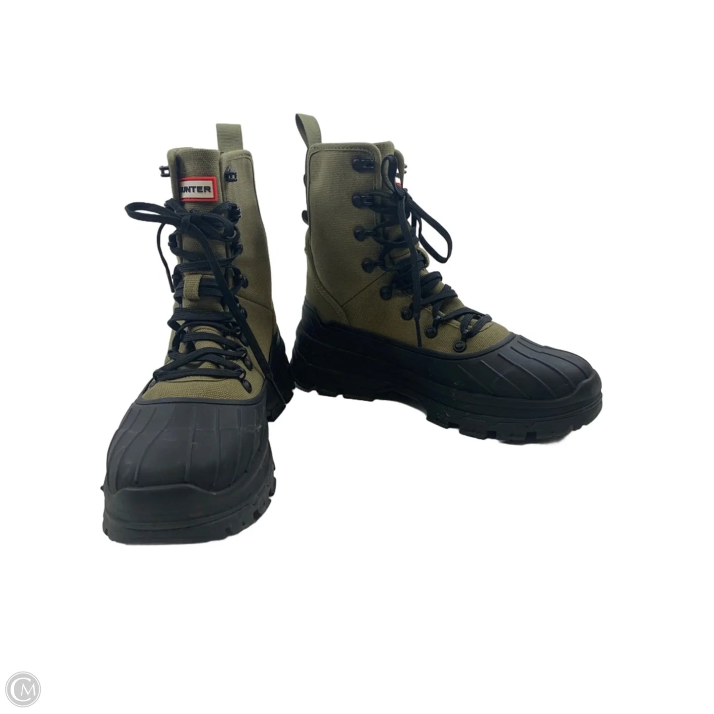 Boots Combat By Hunter In Green, Size: 6.5