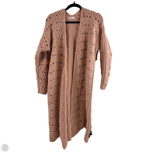 Sweater Cardigan By Moon And Madison In Peach, Size: M