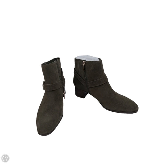 Boots Ankle Heels By Clothes Mentor In Green, Size: 8