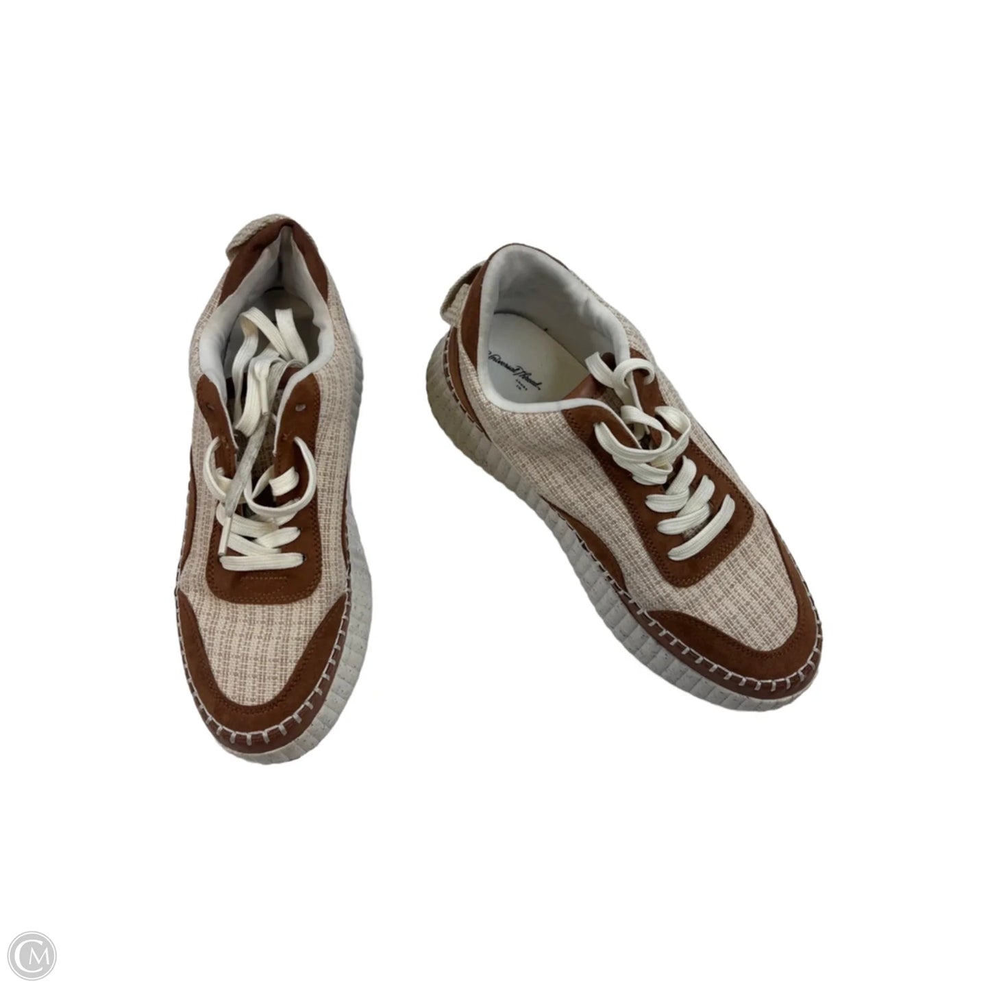 Shoes Sneakers Platform By Universal Thread In Brown & Cream, Size: 10
