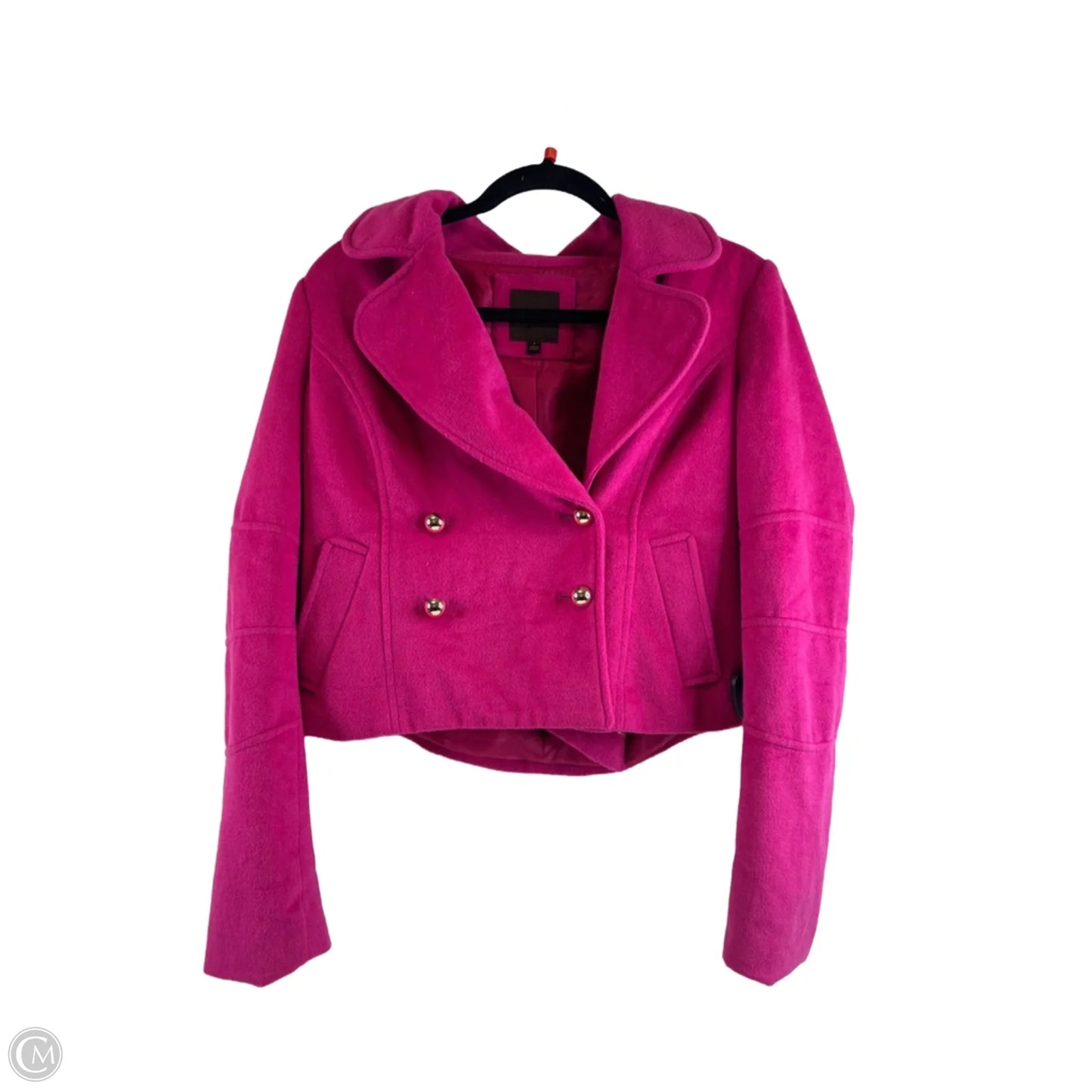 Coat Peacoat By Clothes Mentor In Pink, Size: S