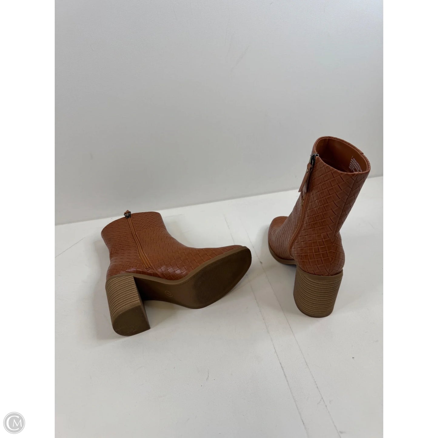 Boots Ankle Heels By Universal Thread In Brown, Size: 7