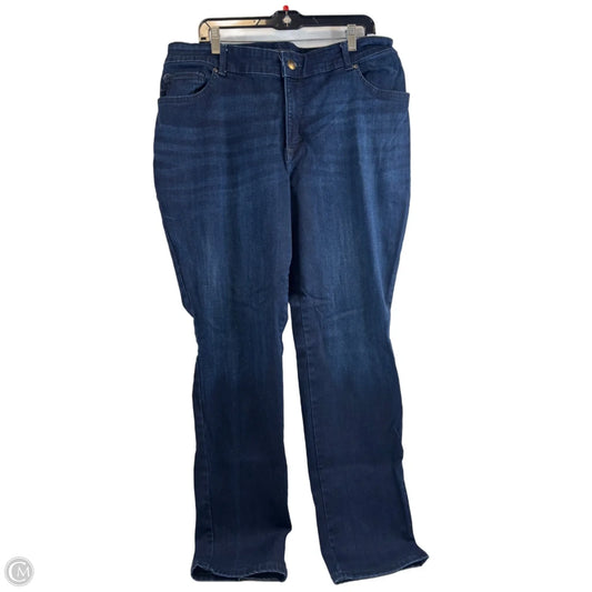 Jeans Straight By Lee In Blue Denim, Size: 18