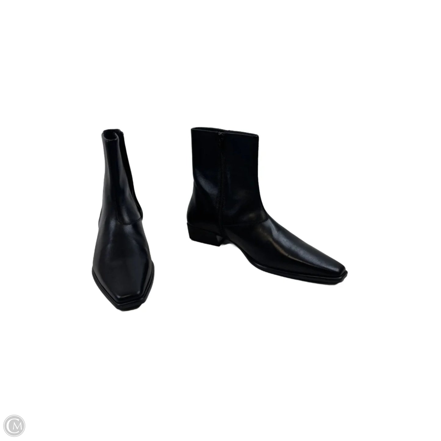 Boots Ankle Heels By Clothes Mentor In Black, Size: 7