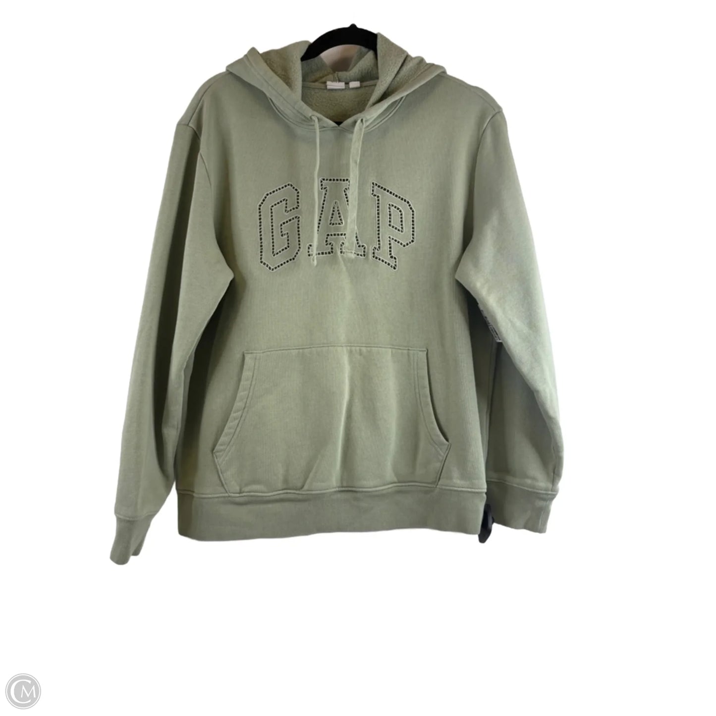 Sweatshirt Hoodie By Gap In Green, Size: M