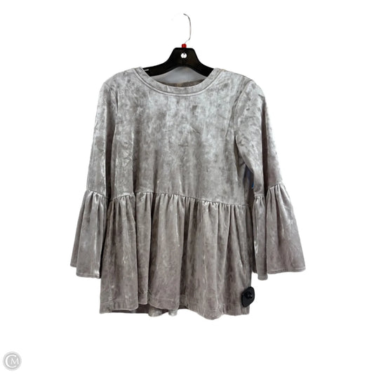 Top Long Sleeve By Cupio In Silver, Size: Sp