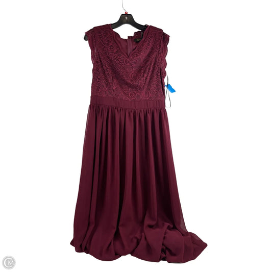 Dress Party Long By Clothes Mentor In Red, Size: L
