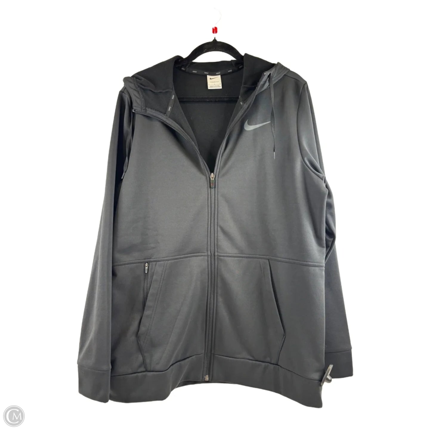Athletic Jacket By Nike Apparel In Black, Size: L